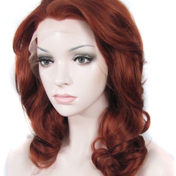 ♥️SCARLETT 16” AUBURN RED LACE FRONT WIG *NWT*♥️ main image 7